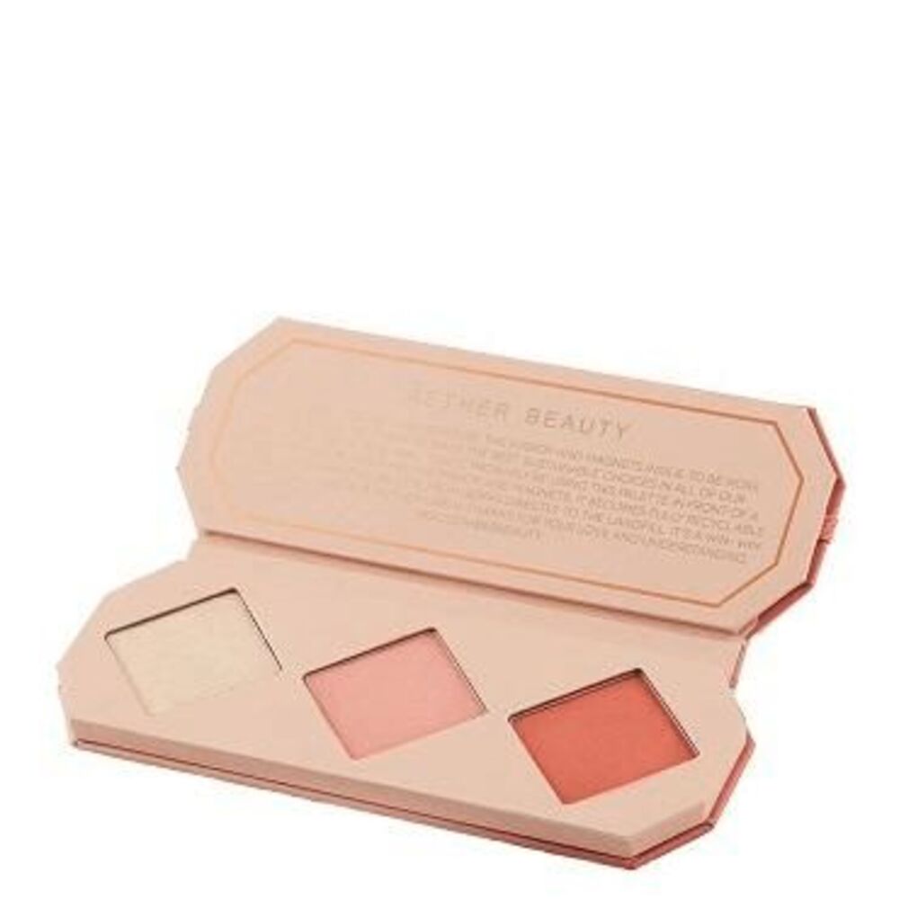 ATHR Beauty Crystal Charged Cheek Palette Amber Blush Highlighter Vegan Clean NE
